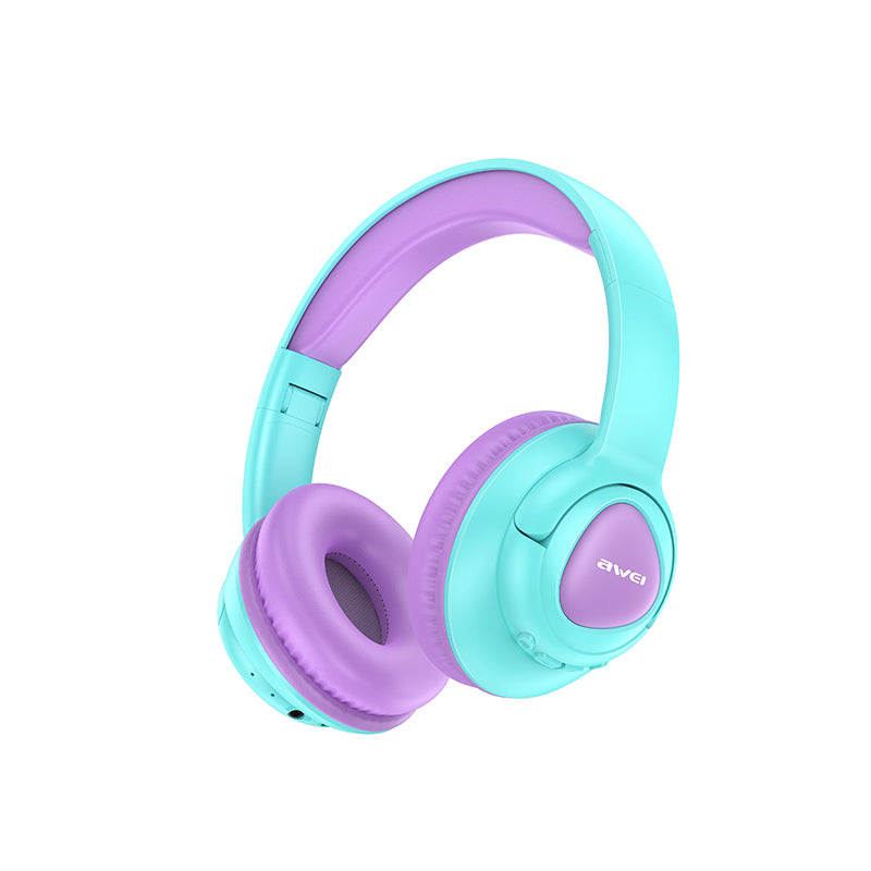 Headset sem fio infantil Awei AT51 (cancelamento de ruído, seguro e confortável)