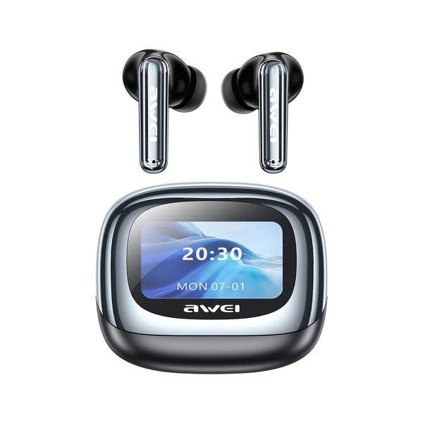 Fones de ouvido AWEI T88 ANC (TWS, baixa latência, cancelamento de ruído duplo com ENC)