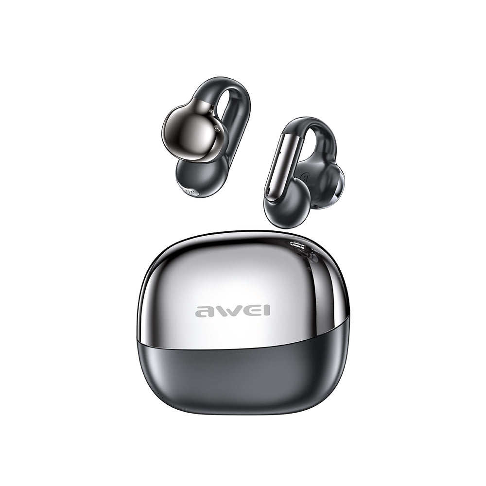 Fones de ouvido AWEI TZ30 (design OWS, clipe auricular, ENC com 2 microfones)