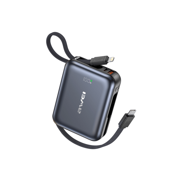 Power bank Awei C04 com carregamento incluso, 10000mAh