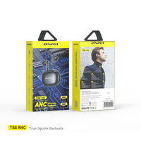 Fones de ouvido AWEI T88 ANC (TWS, baixa latência, cancelamento de ruído duplo com ENC)