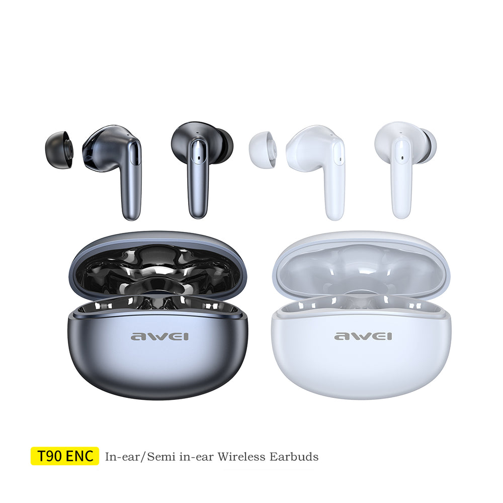 Fones de ouvido intra-auriculares/semi-intra-auriculares AWEI T90 com ENC