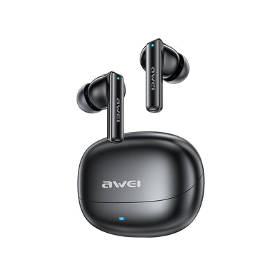 Fones de ouvido AWEI T88 ANC (TWS, baixa latência, cancelamento de ruído duplo com ENC)