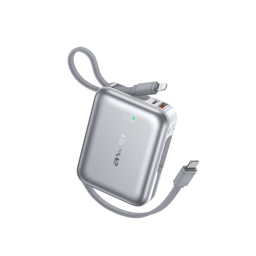 Power bank Awei C04 com carregamento incluso, 10000mAh
