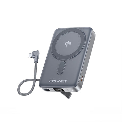 Power bank magnético Awei Qi2 de 35W e 10000mAh com MagX