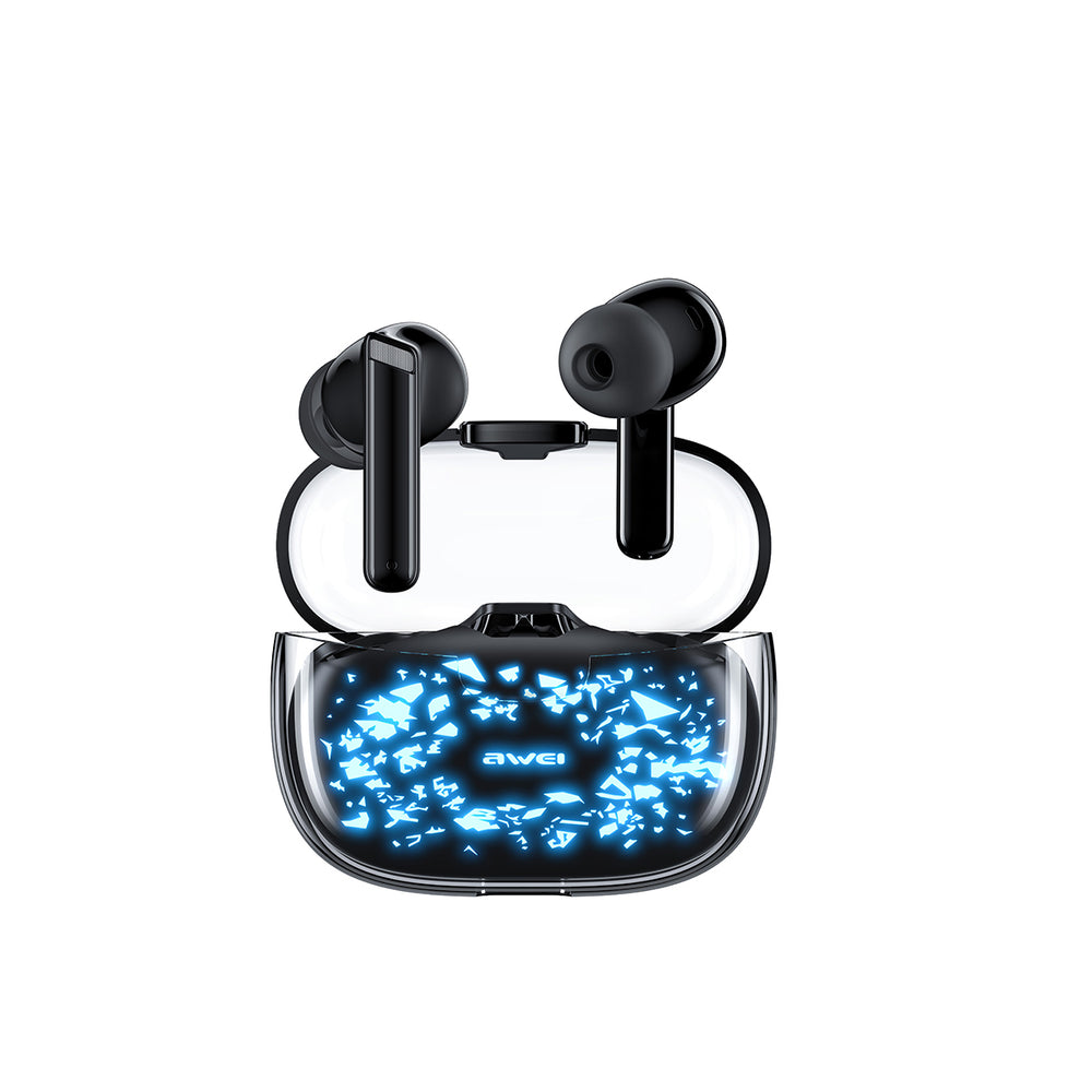Fones de ouvido AWEI T52pro (conectividade sem fio, iluminação ambiente RGB)