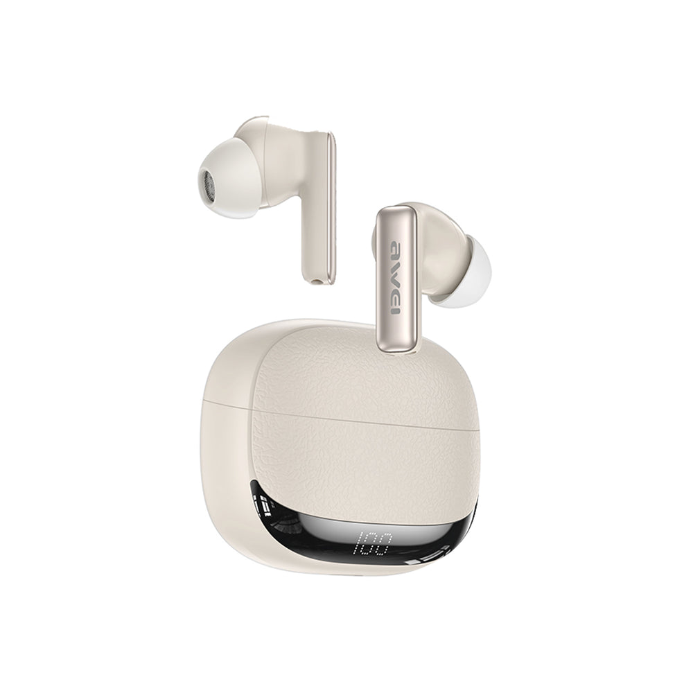 Fones de ouvido AWEI T88 ANC (TWS, baixa latência, cancelamento de ruído duplo com ENC)