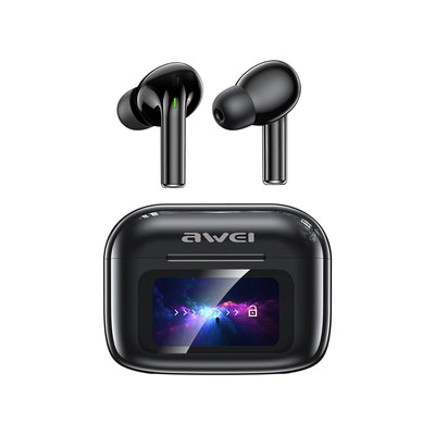 Fones de ouvido AWEI T52pro (conectividade sem fio, iluminação ambiente RGB)
