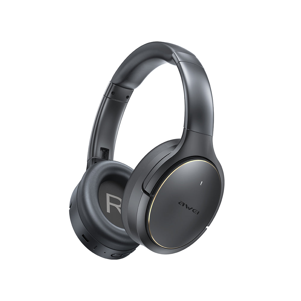 Fone de ouvido AWEI AT20 ANC (cancelamento ativo de ruído, conforto, 5 microfones)