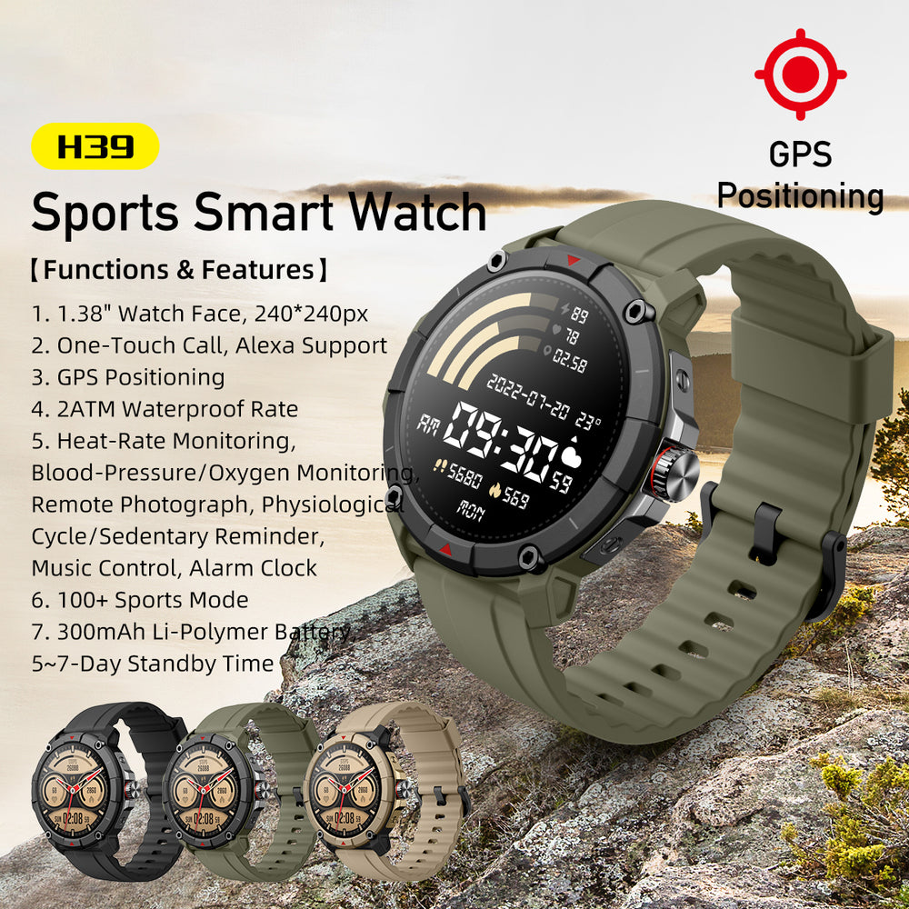 Smartwatch esportivo AWEI H39 com GPS e à prova d'água