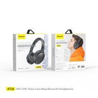Fone de ouvido AWEI AT20 ANC (cancelamento ativo de ruído, conforto, 5 microfones)