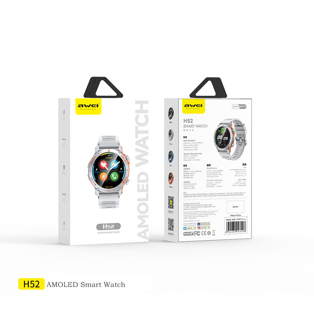 Smartwatch AWEI H52 (magnético, robusto, bateria de longa duração, esportes profissionais)