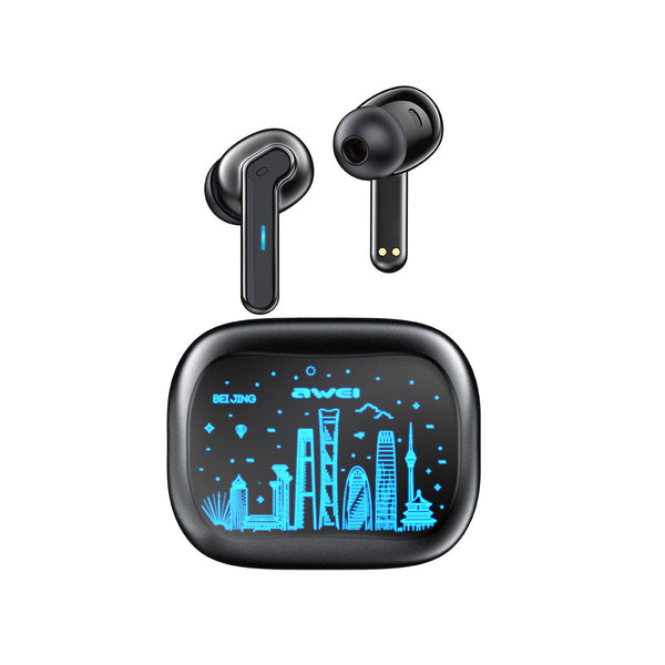Fones de ouvido AWEI T52pro (conectividade sem fio, iluminação ambiente RGB)