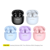 Fones de ouvido TWS estéreo Hi-Fi Awei T68ENC