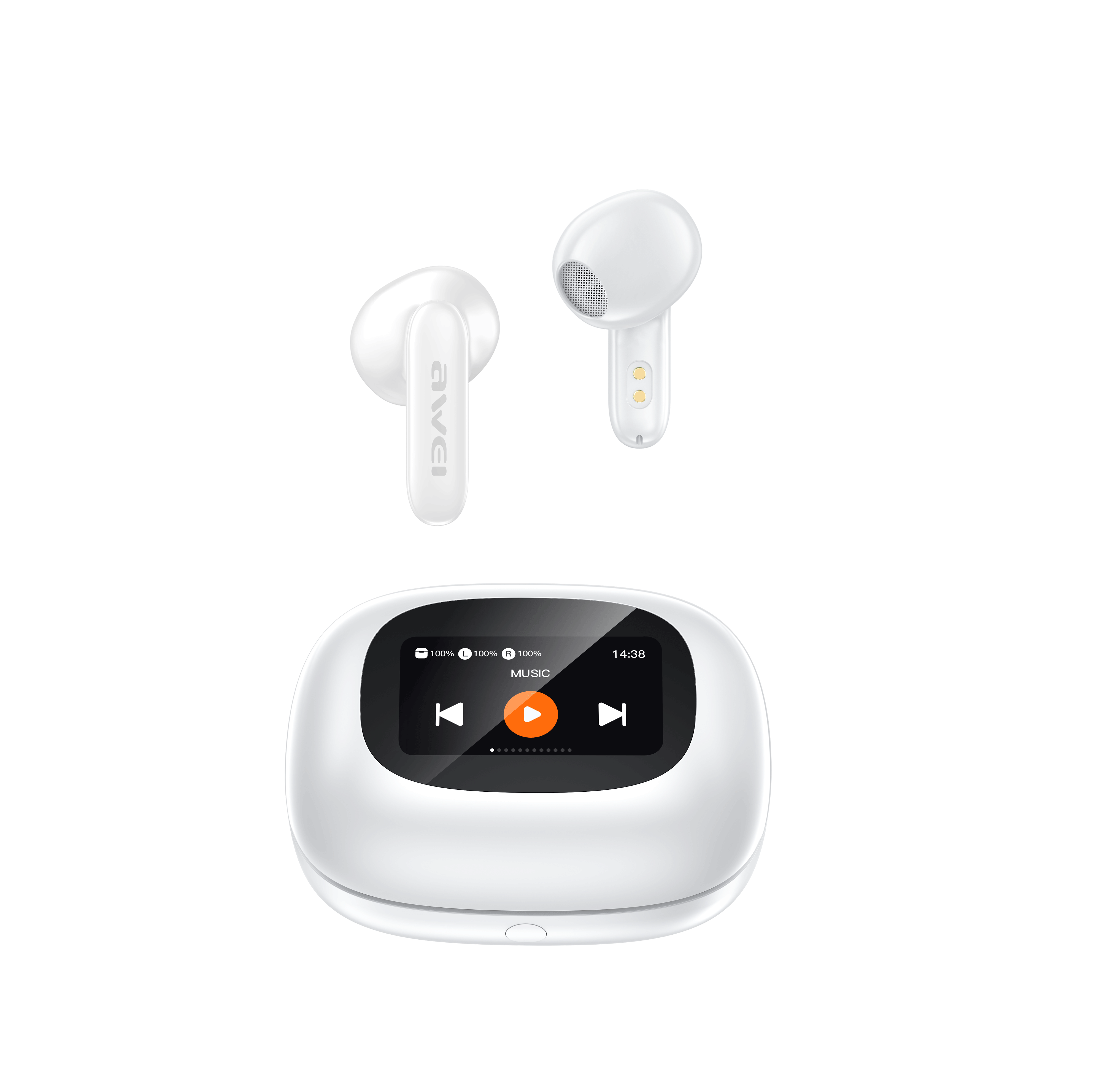 Fone de ouvido AWEI TP97 (tela sensível ao toque, áudio Hi-Fi sem perdas)