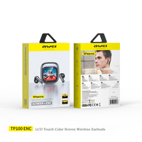 Fone de ouvido Bluetooth AWEI TP100ENC com tela colorida sensível ao toque