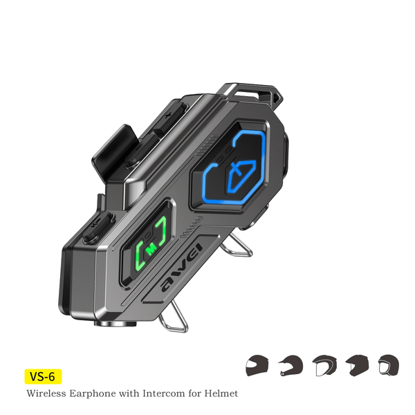 Fone de ouvido sem fio funcional Awei VS-6 para capacete