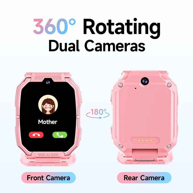 Smartwatch infantil Awei H66 (rastreador GPS, câmera dupla)